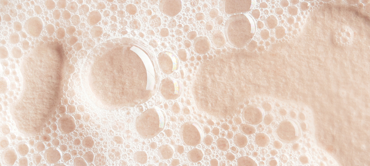 closeup of foaming cleanser