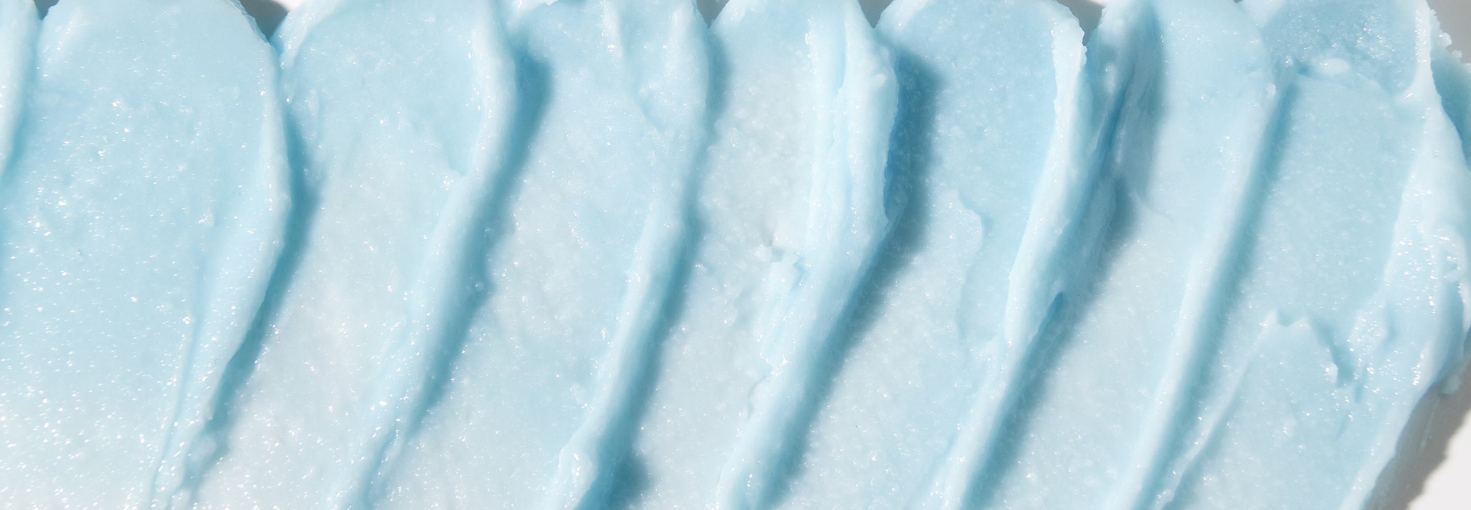 swatch of a blue balm cleanser