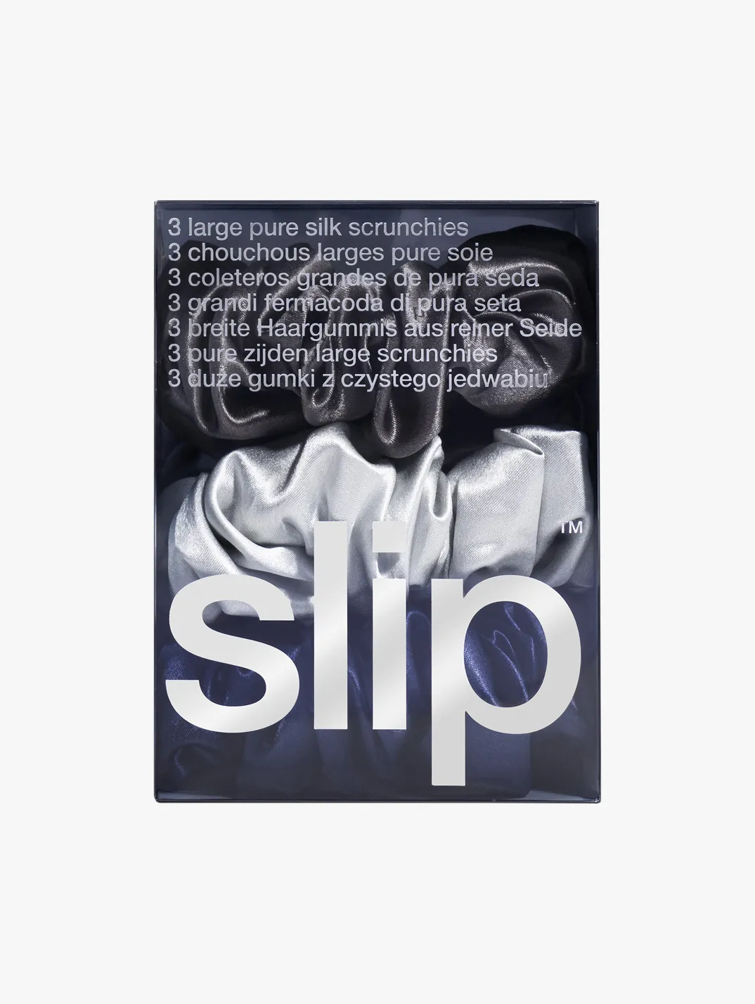 Alternative Image Slip Midnight Large Scrunchies
