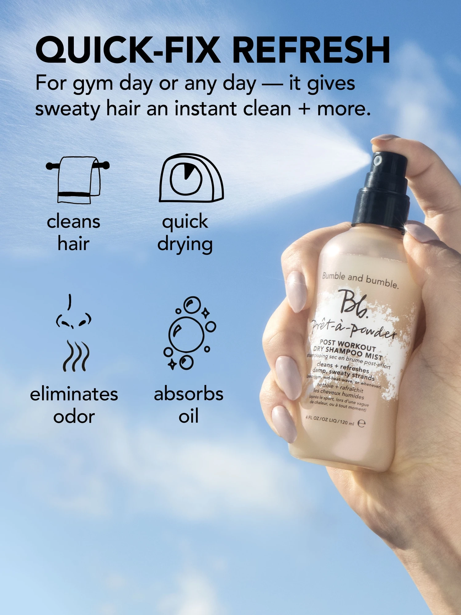 Alternative Image Bumbleandbumble Preta Powder Post Workout Dry Shampoo Mist