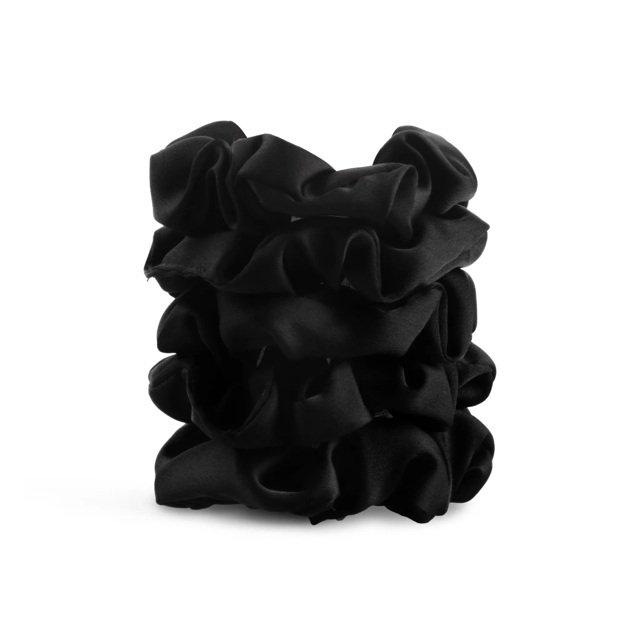 Alternative Image Kitsch Black Satin Sleep Scrunchies