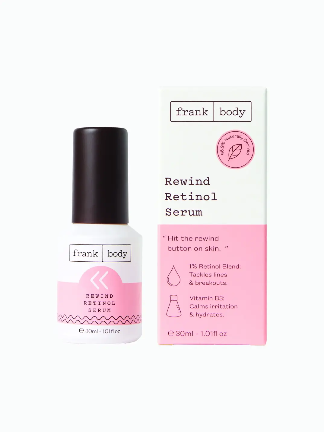 Rewind Retinol Serum, Helps With Fine Lines, frank body