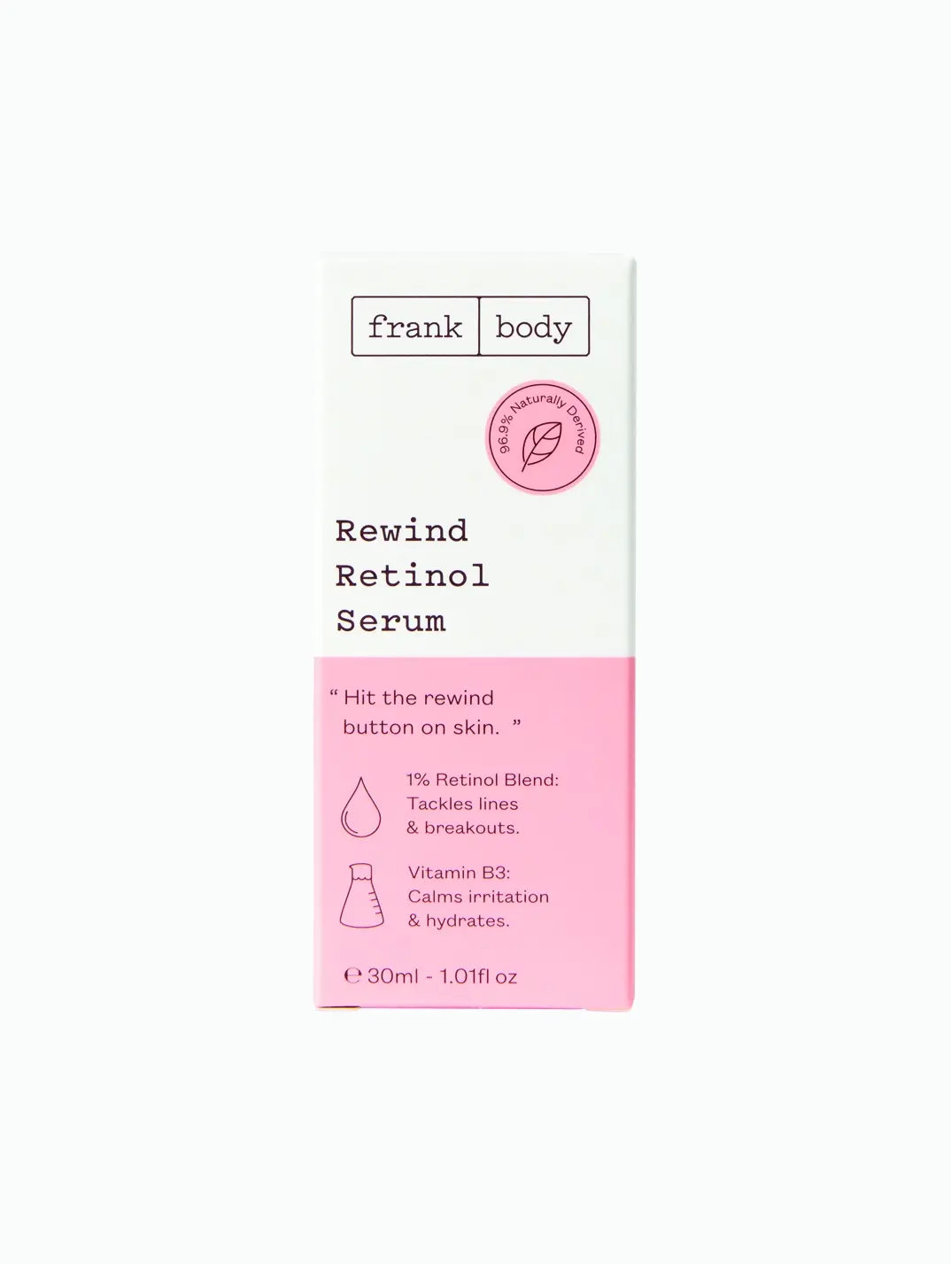 Rewind Retinol Serum, Helps With Fine Lines, frank body