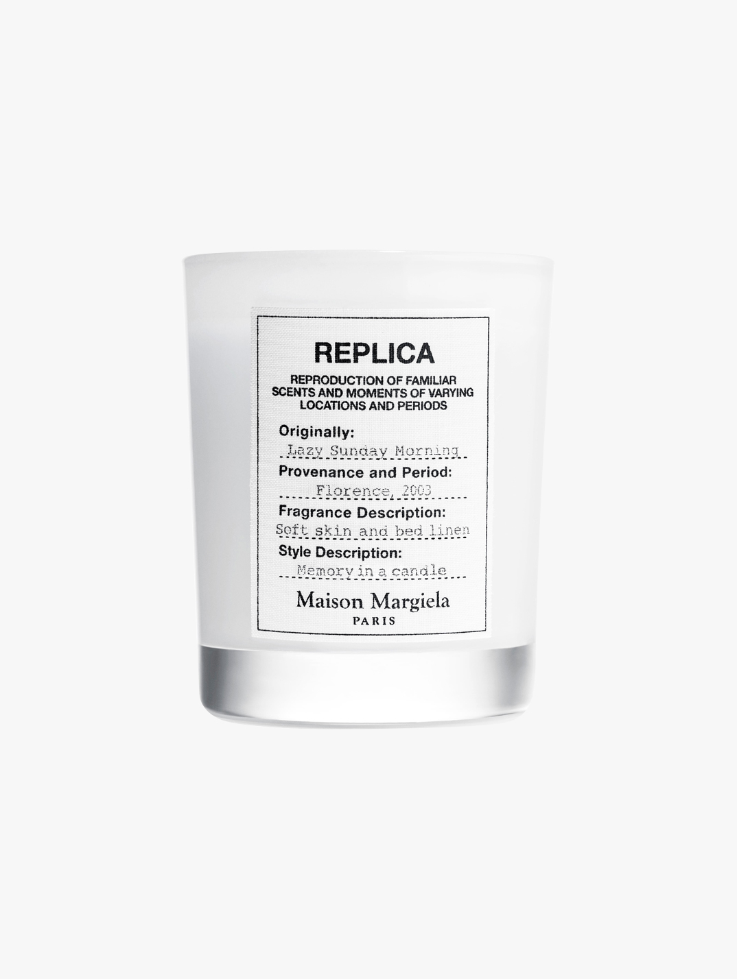 MAISON MARGIELA Replica Lazy Sunday Morning Candle 165g | MECCA