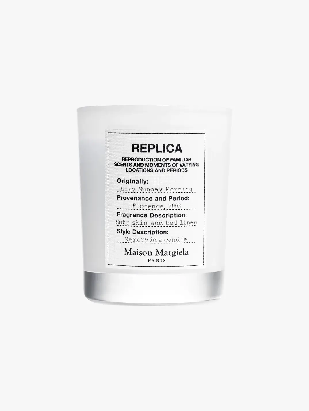 MAISON MARGIELA Replica Lazy Sunday Morning Candle | MECCA