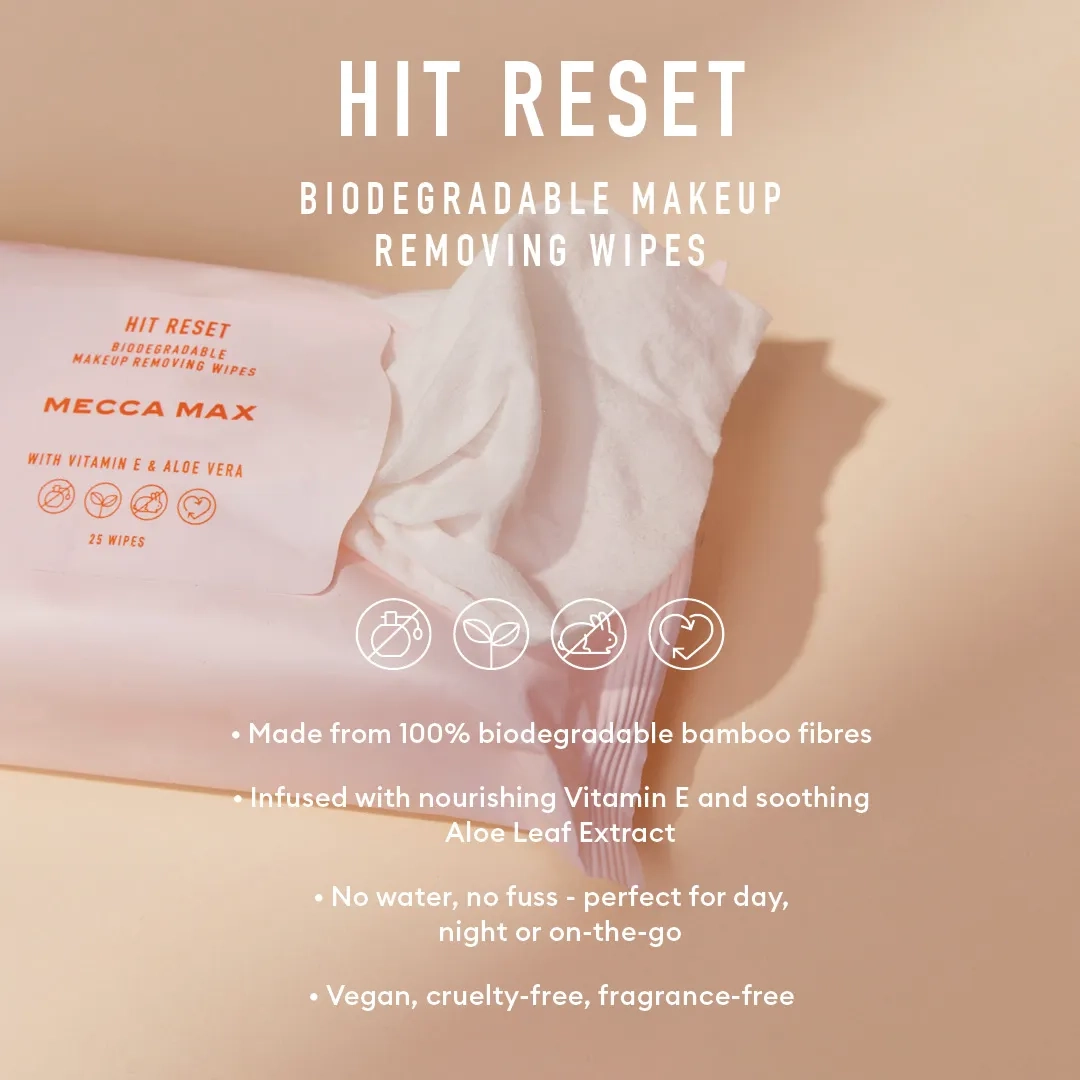 Alternative Image Mecca Max Hit Reset Biodegradable Makeup Removing Wipes
