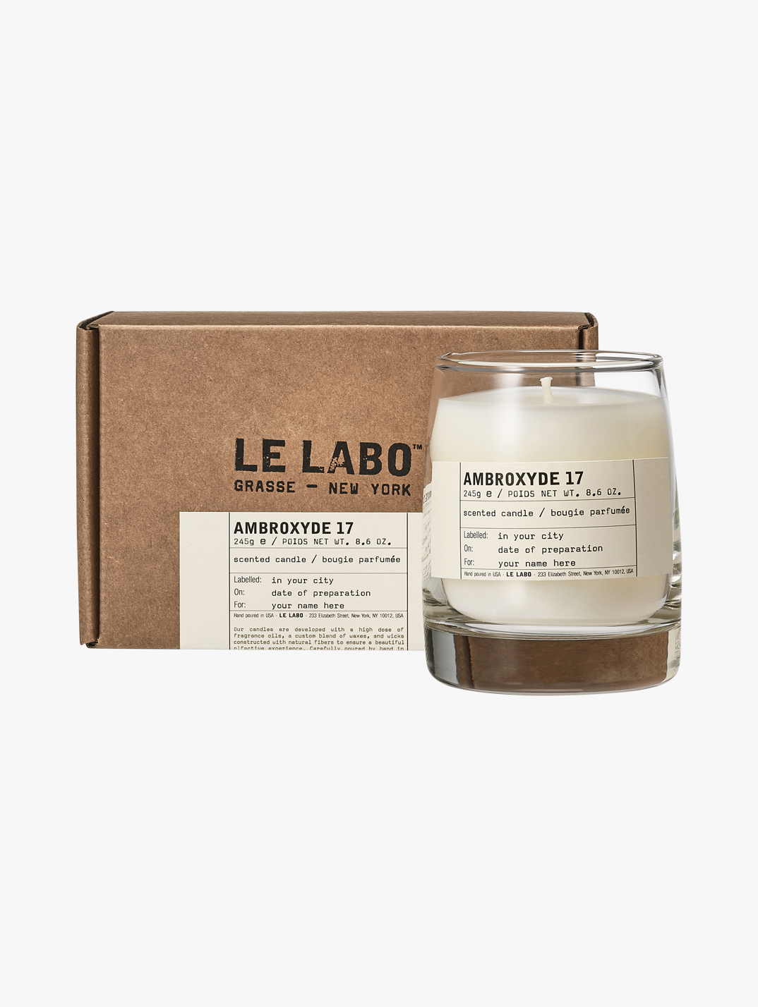 LELABO AMBROXYDE 17 キャンドル Newest Creation Le Labo Ambroxyde 17 Candle 8.6oz/245g New