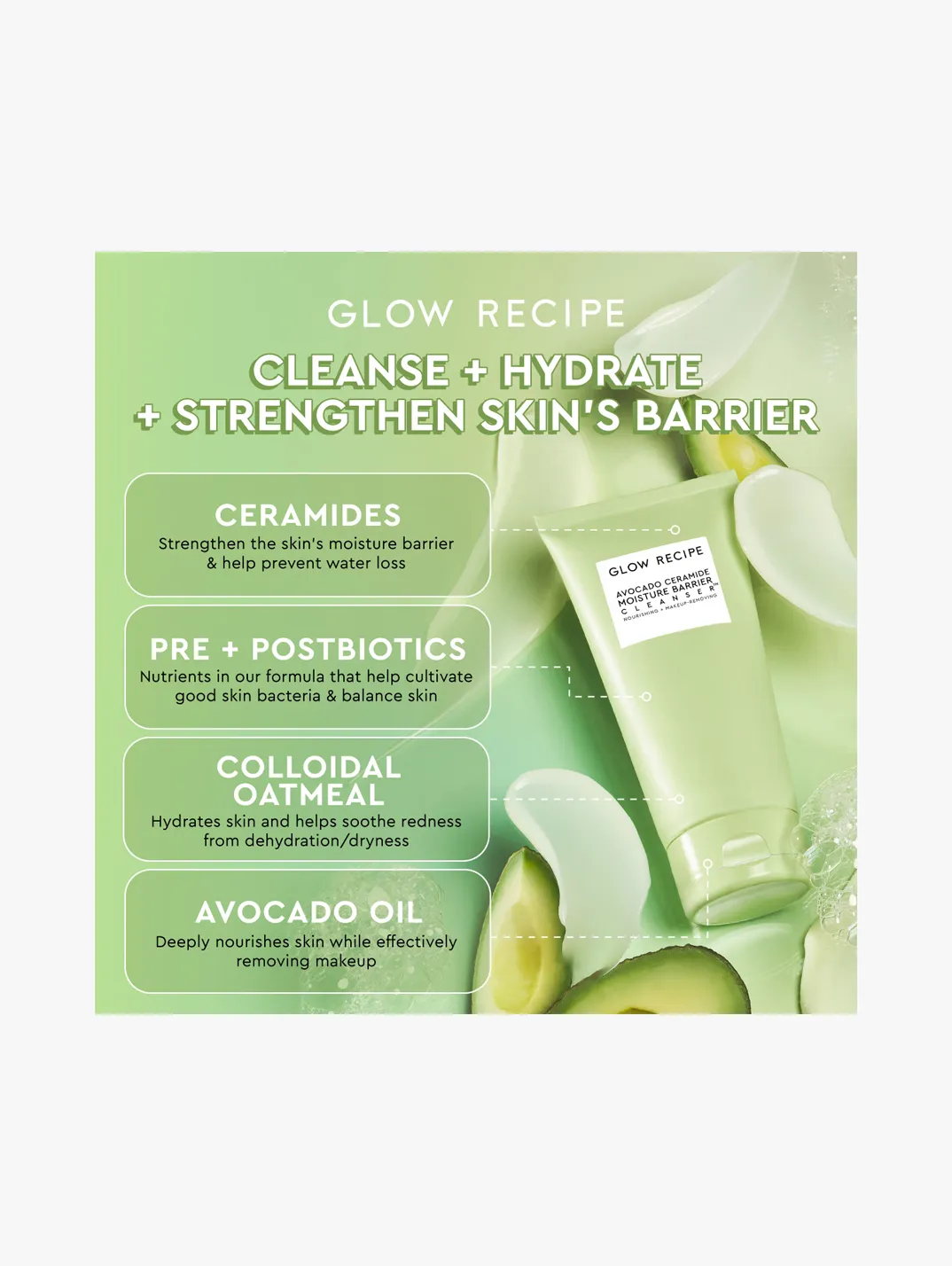 Alternative Image Glow Recipe Avocado Ceramide Moisture Barrier Cleanser