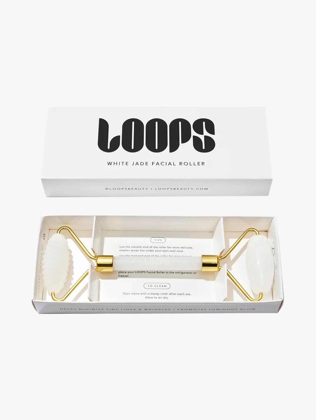 Alternative Image LOOPS White Jade Facial Roller