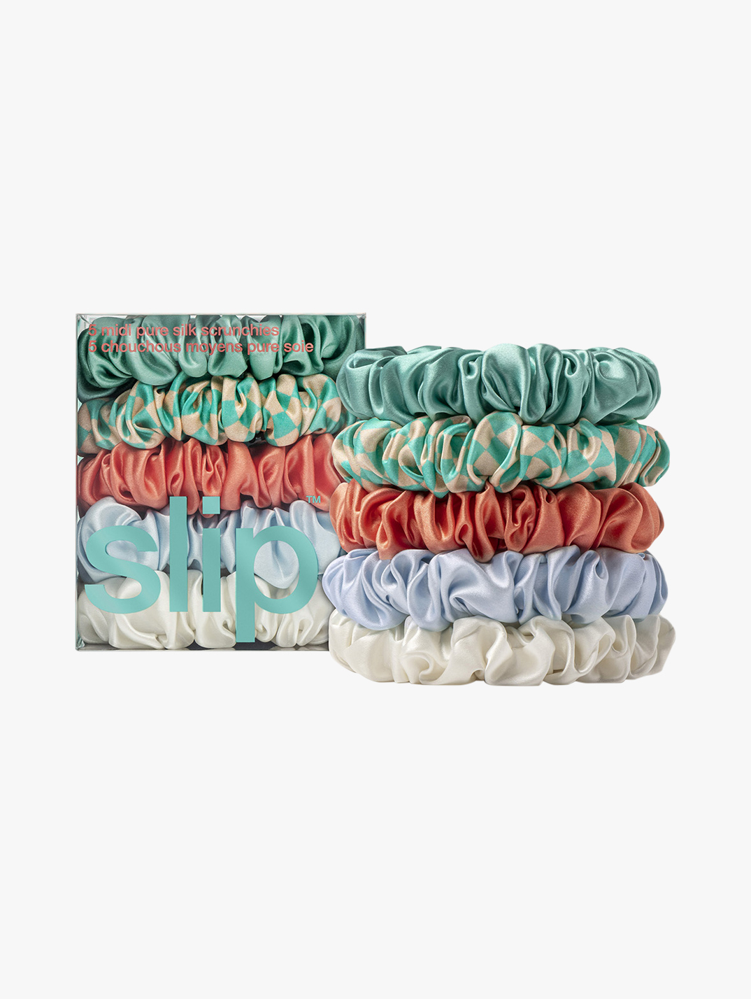 Seashell Pure Silk Midi Scrunchies