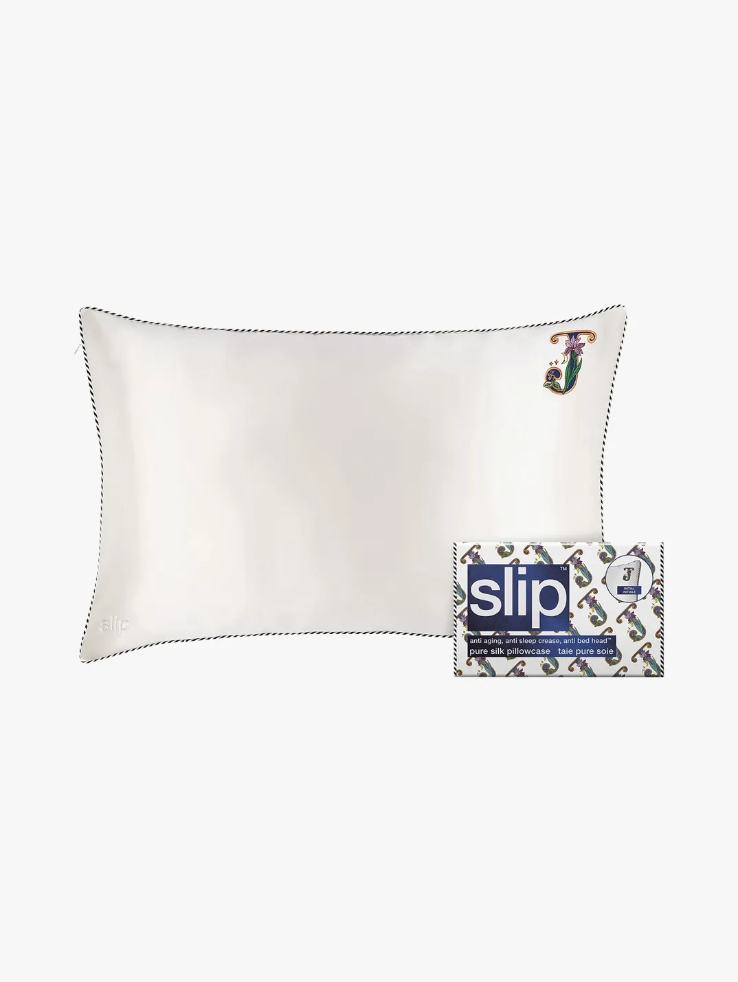 Hero Slip Queen Pillow Case J Embroidery