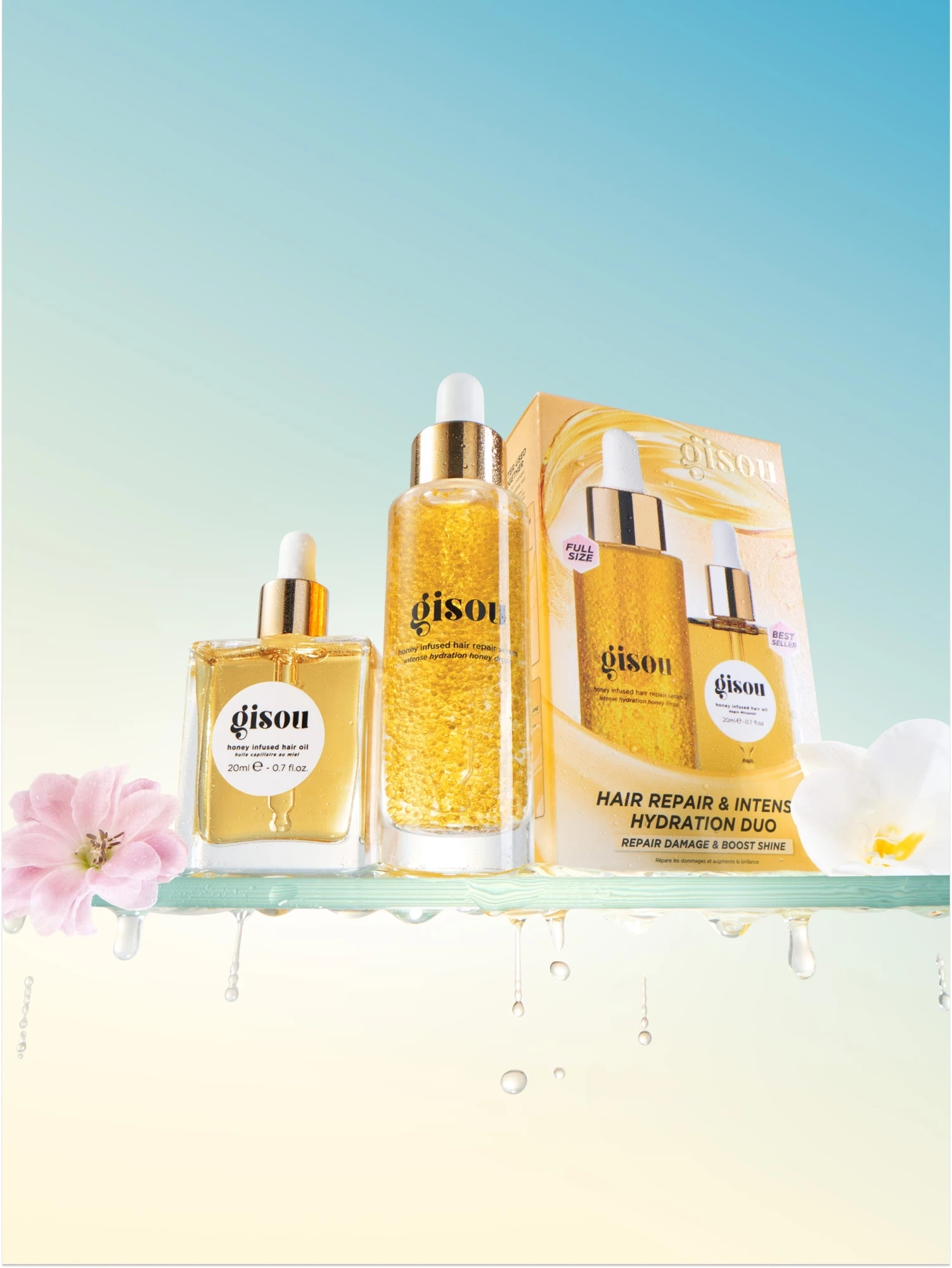 Gisou Hair Repair & Intense Hydration Duo | MECCA