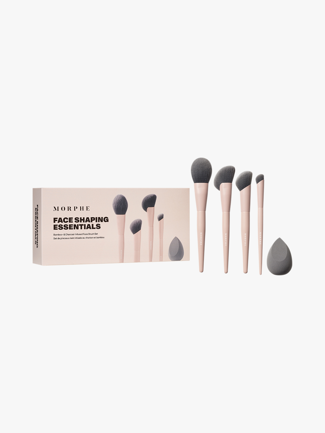 Morphe Face Shaping Essentials Bamboo & Charcoal Infused Face Brush Set
