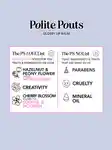 Alternative Image Polite Society Polite Pout Glossy Balm