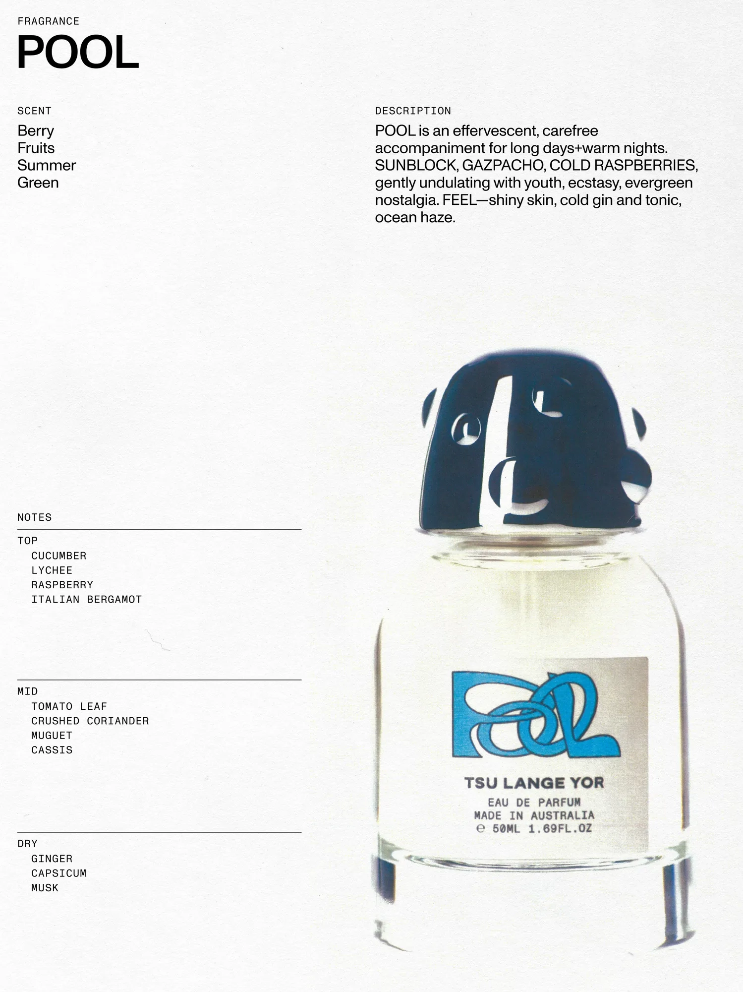 TSU LANGE YOR Pool Eau De Parfum | MECCA