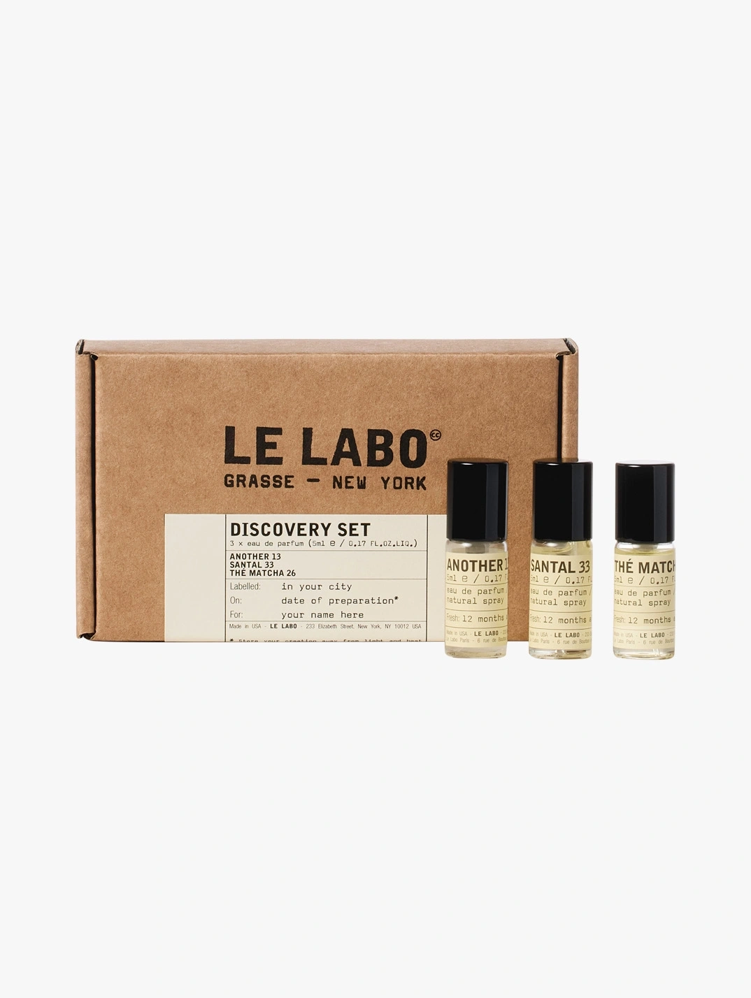 Le Labo Grasse store Discovery Set of 4