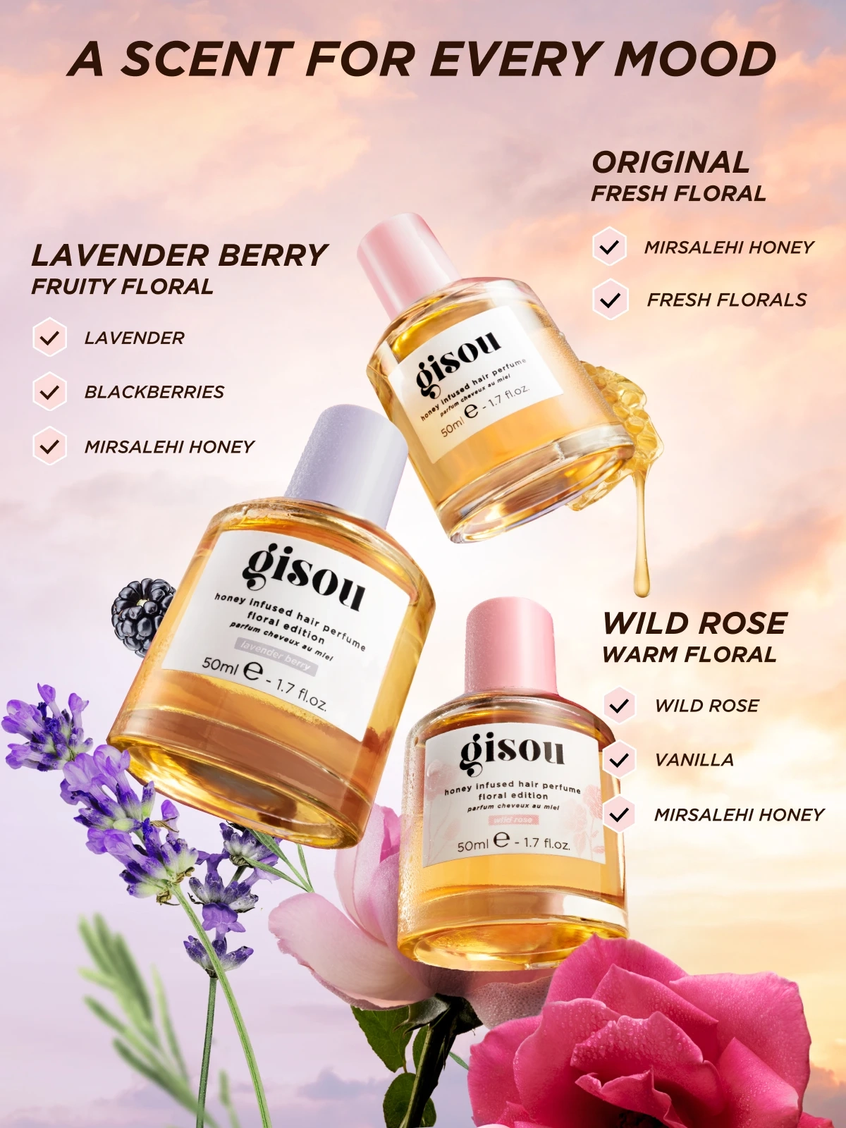 Alternative Image Gisou Lavender Berry Hair Mist