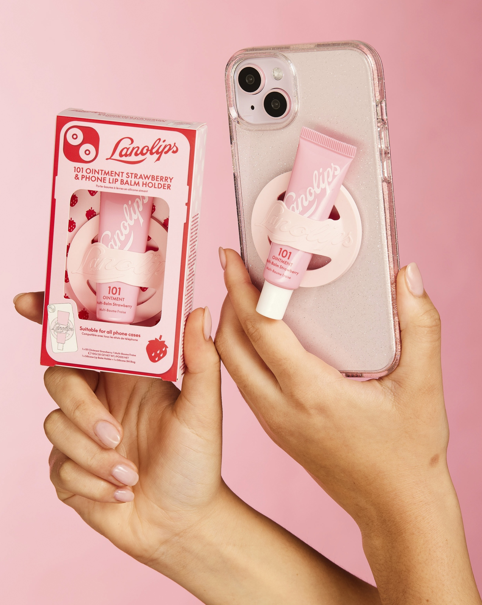 Lip Balm Phone Socket Lanolips 101 Ointment Strawberry Phone - Main Image