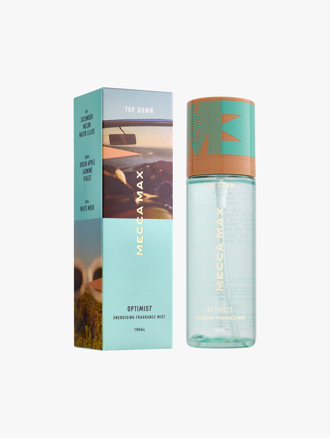 MECCA MAX Optimist Energising Fragrance Mist Top Down MECCA