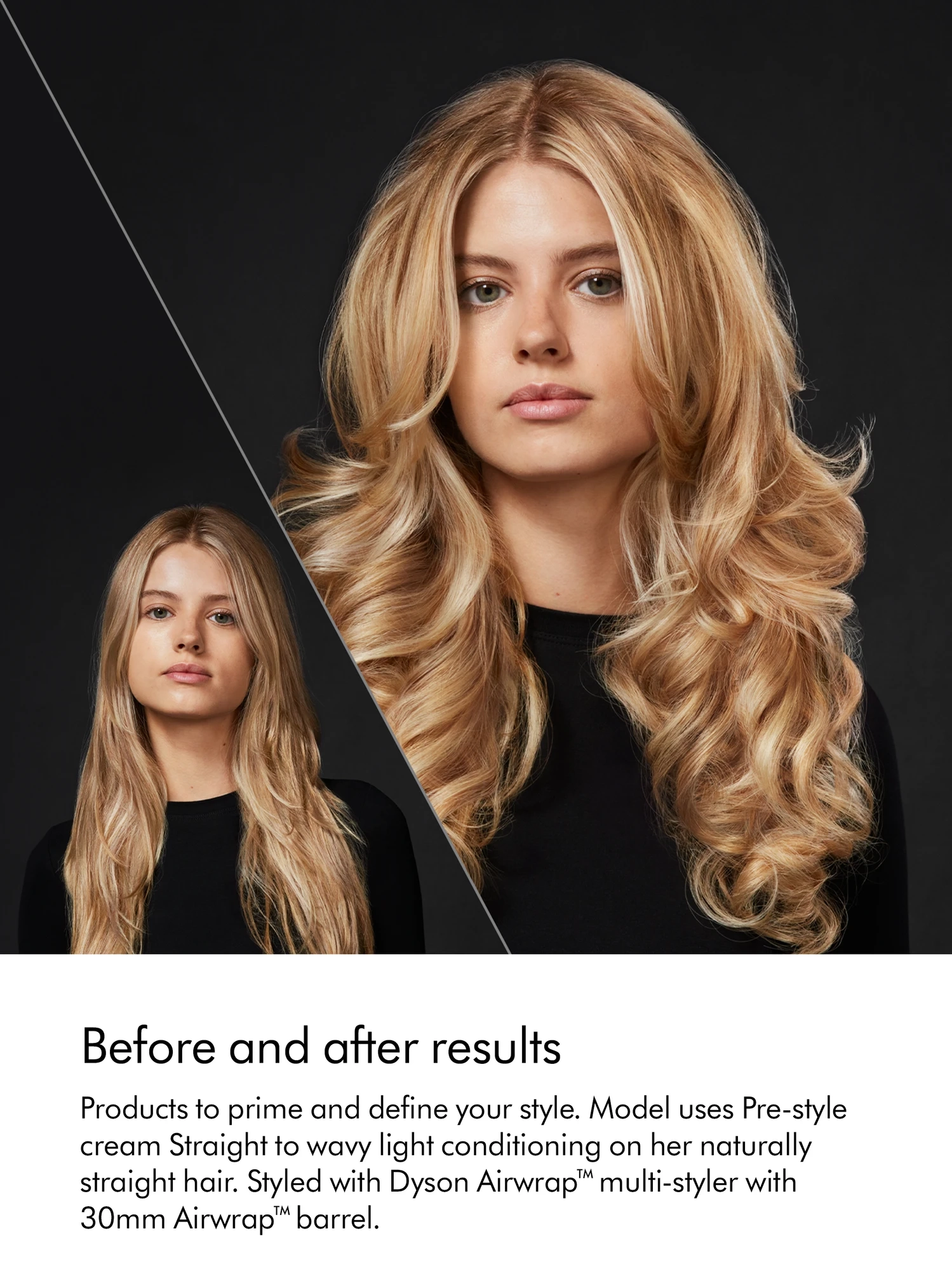 Alternative Image Dyson Chitosan Pre Style Cream Straight To Wavy Light100ml