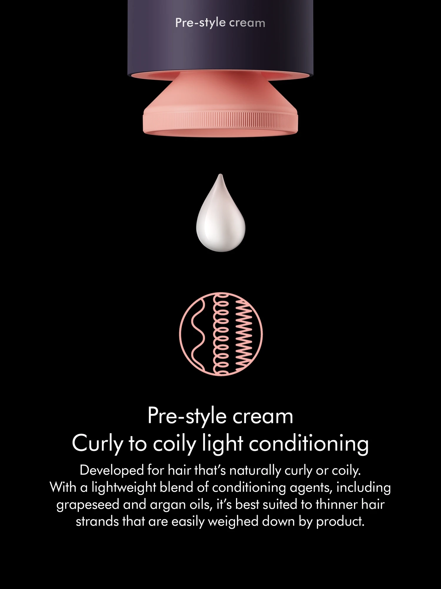Alternative Image Dyson Chitosan Pre Style Cream Curly To Coily100ml
