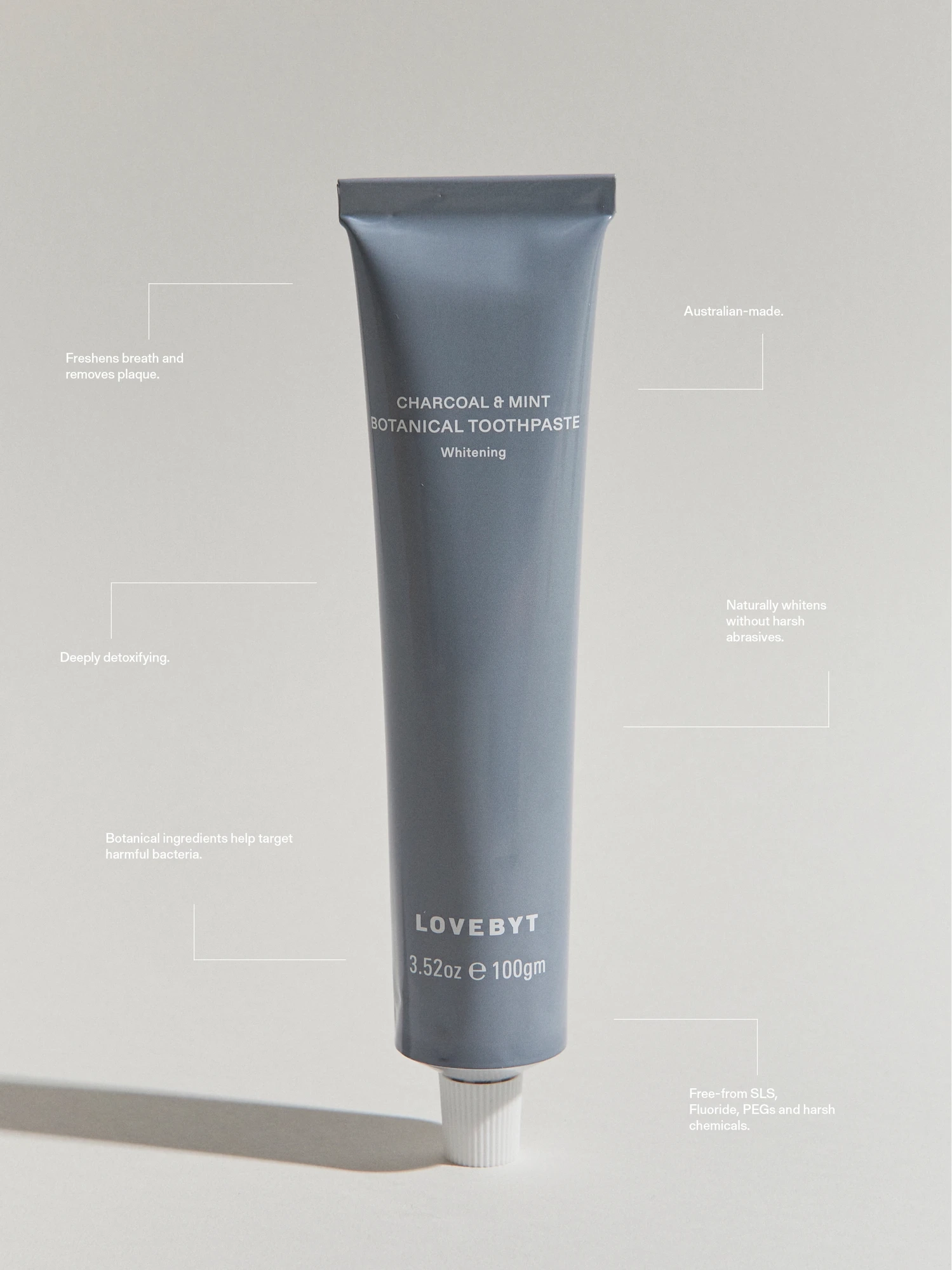 Alternative Image LOVEBYT Charcoal Mint Toothpaste