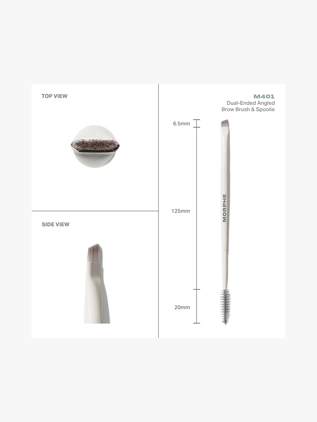 Alternative Image Morphe M401 Dual Ended Angled Brow Brush Spoolie