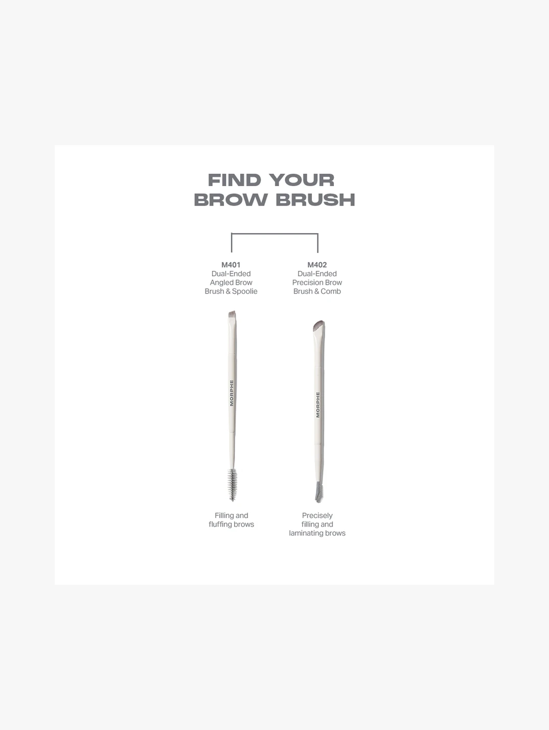 Alternative Image Morphe M401 Dual Ended Angled Brow Brush Spoolie