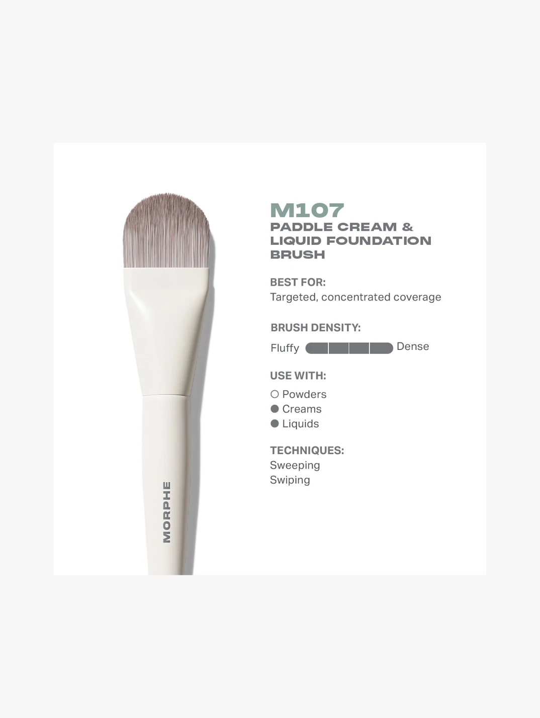Alternative Image Morphe M107 Paddle Cream Liquid Foundation Brush