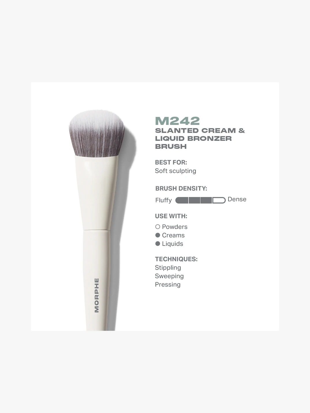 Alternative Image Morphe M242 Slanted Cream Liquid Bronzer Brush