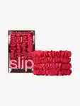 Hero Slip Pure Silk Skinny Scrunchies Red