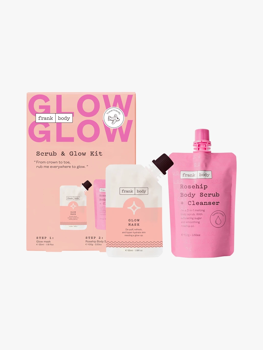 Hero Frank Body Scrub And Glow Kit