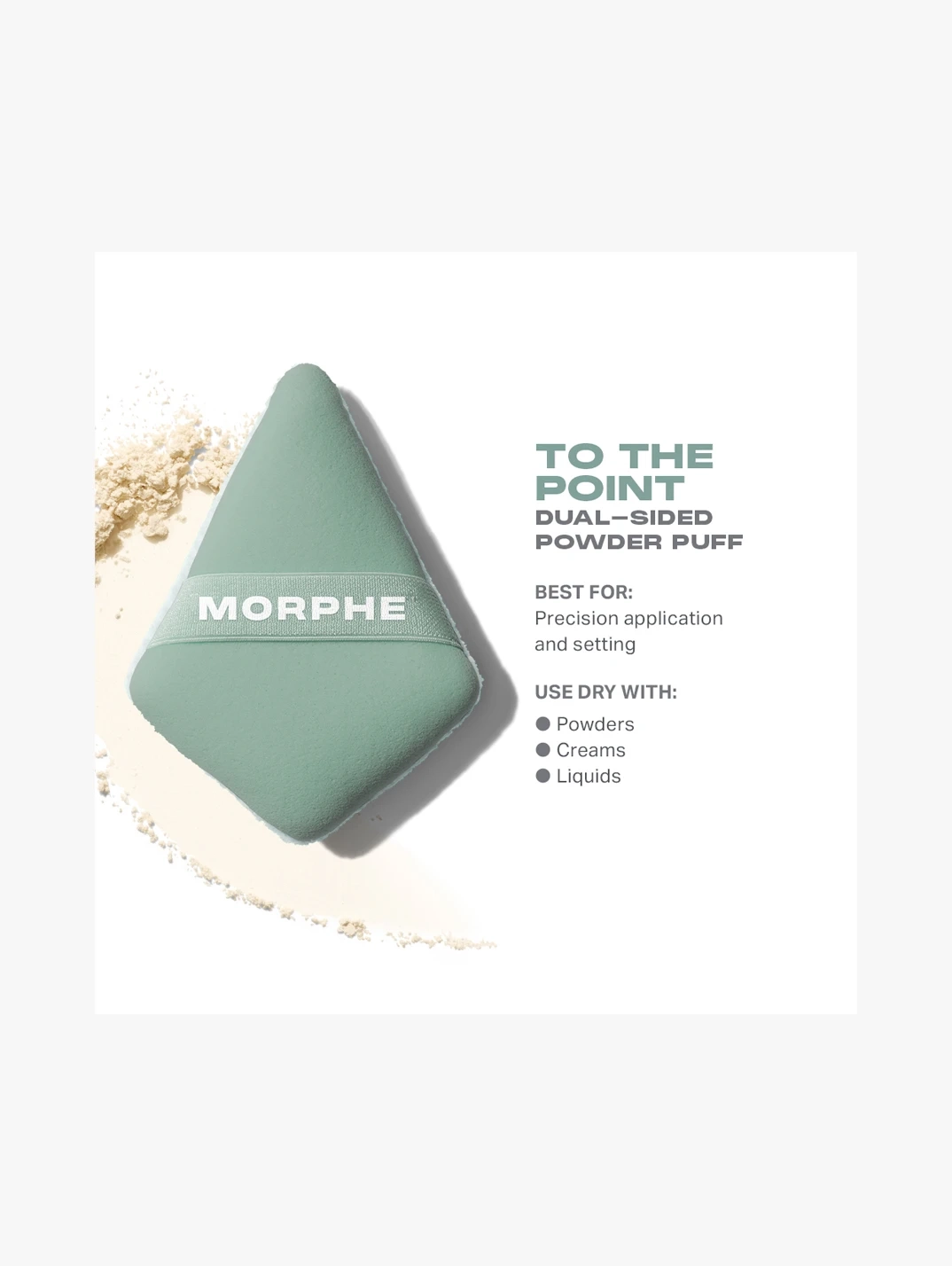 Alternative Image Morphe To The Point Dual Sided Powder Puff Green