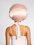 Alternative Image Kitsch Adjustable Oversized Satin Bonnet Blush