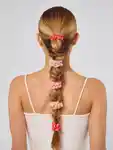 Alternative Image Kitsch Ruched Satin Scrunchies Cherry