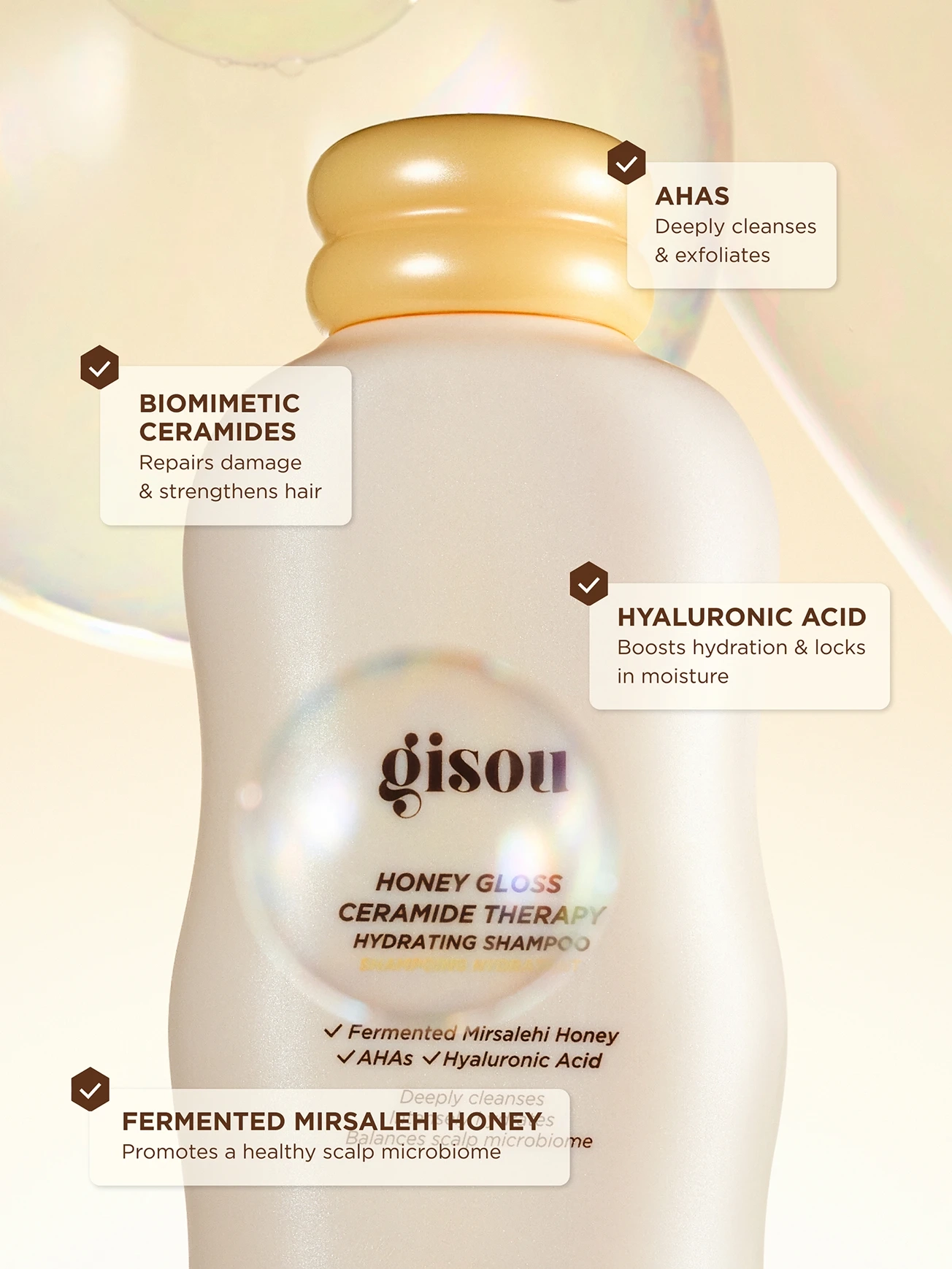 Alternative Image Gisou Honey Gloss Ceramide Therapy Shampoo