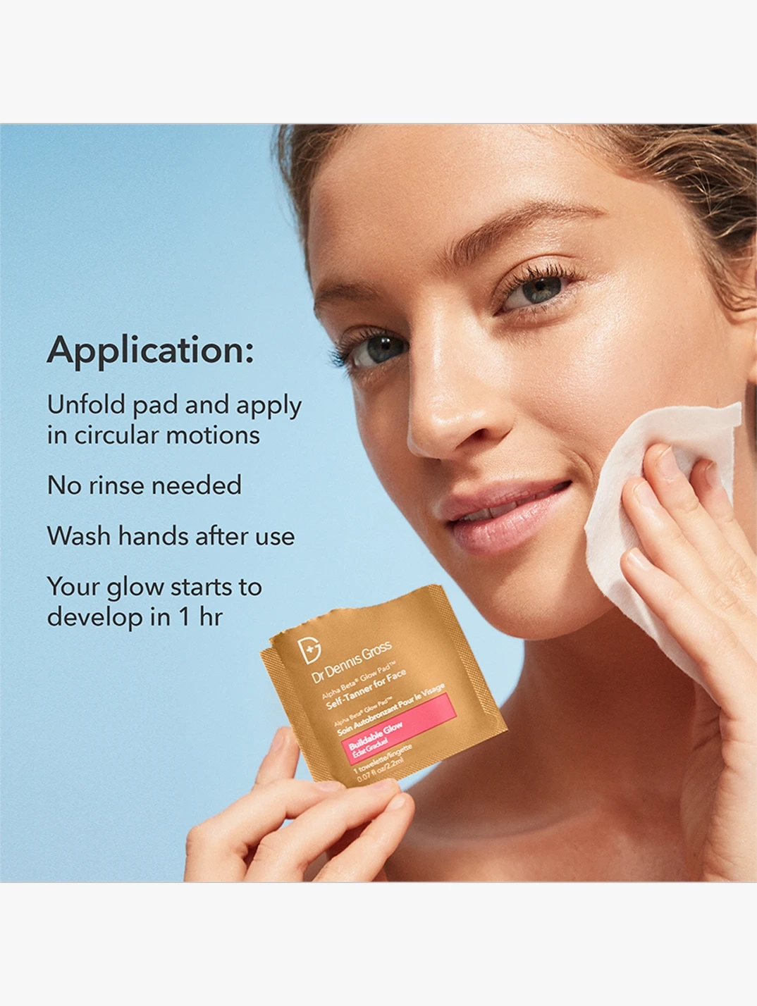 Alternative Image DRDENNISGROSS Alpha Beta Glow Pad Self Tanner For Face