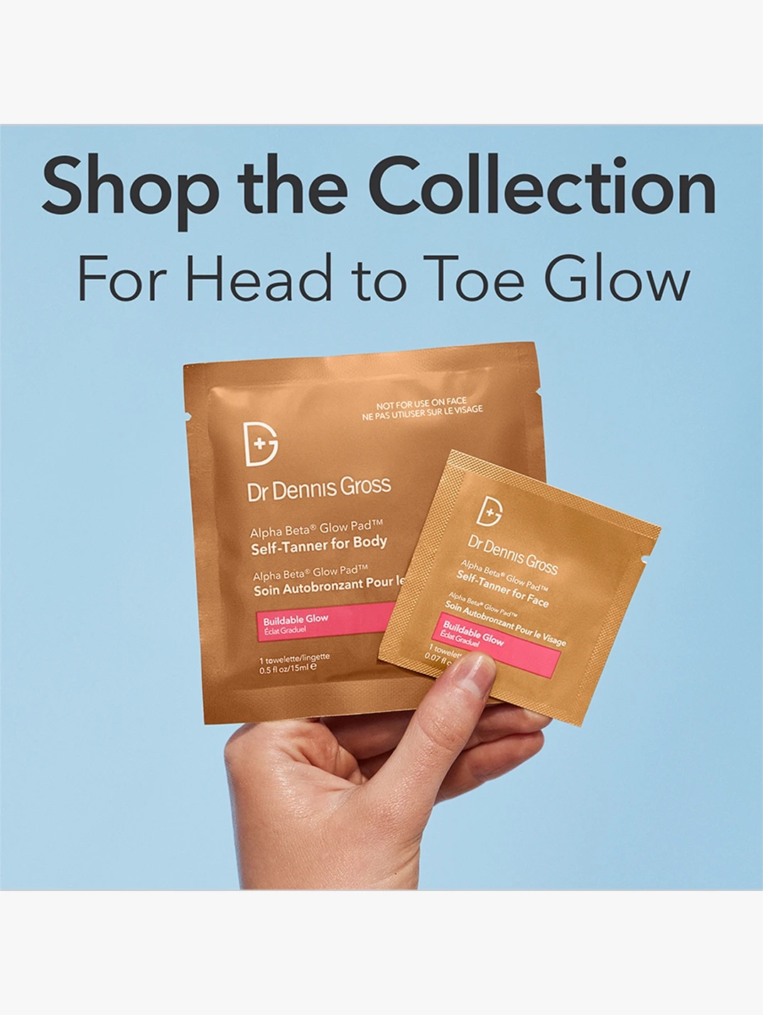 Alternative Image DRDENNISGROSS Alpha Beta Glow Pad Self Tanner For Face