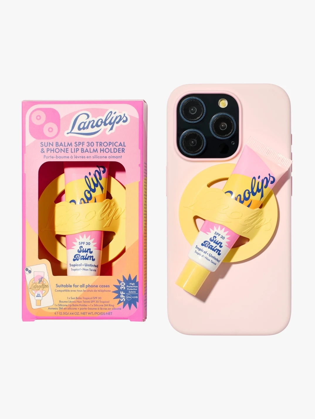 Alternative Image LANOLIPS Sun Balm SP F30 Tropical Phone Lip Balm Holder