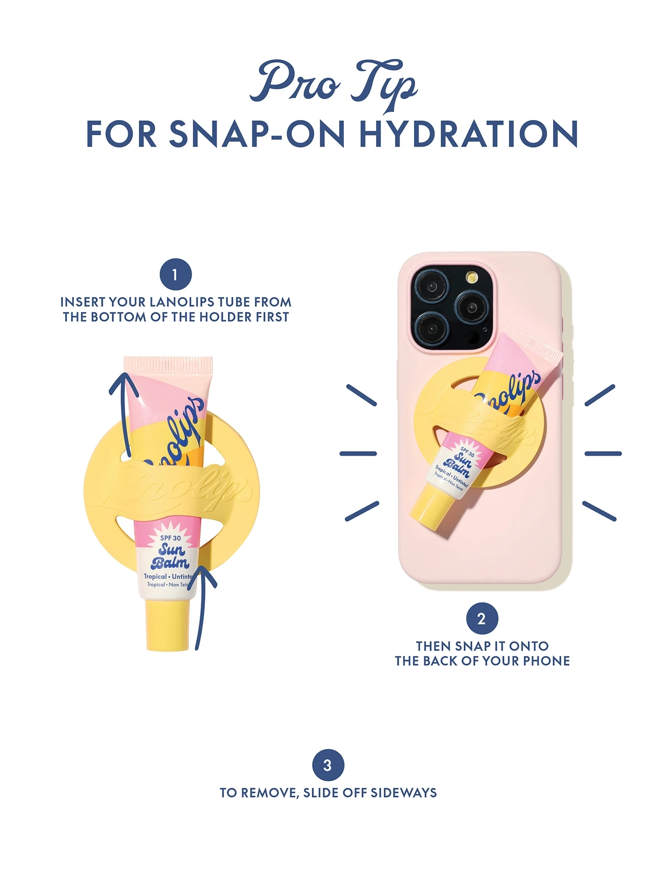 Alternative Image LANOLIPS Sun Balm SP F30 Tropical Phone Lip Balm Holder