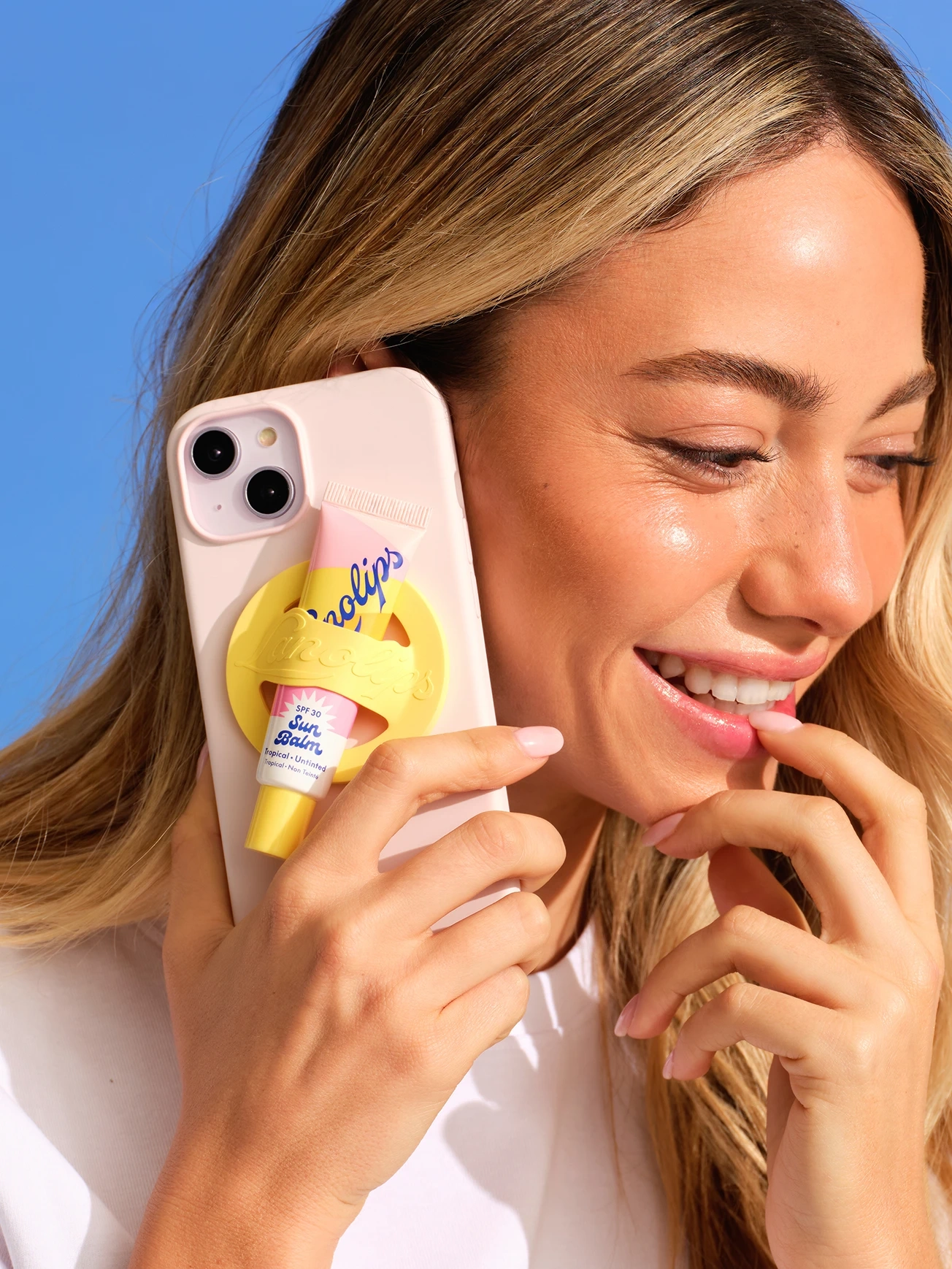 Alternative Image LANOLIPS Sun Balm SP F30 Tropical Phone Lip Balm Holder