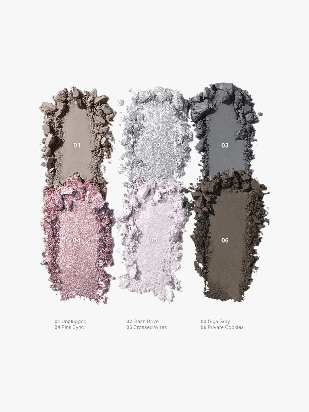 Swatch Morphe Cyber Chrome Eyeshadow Palette