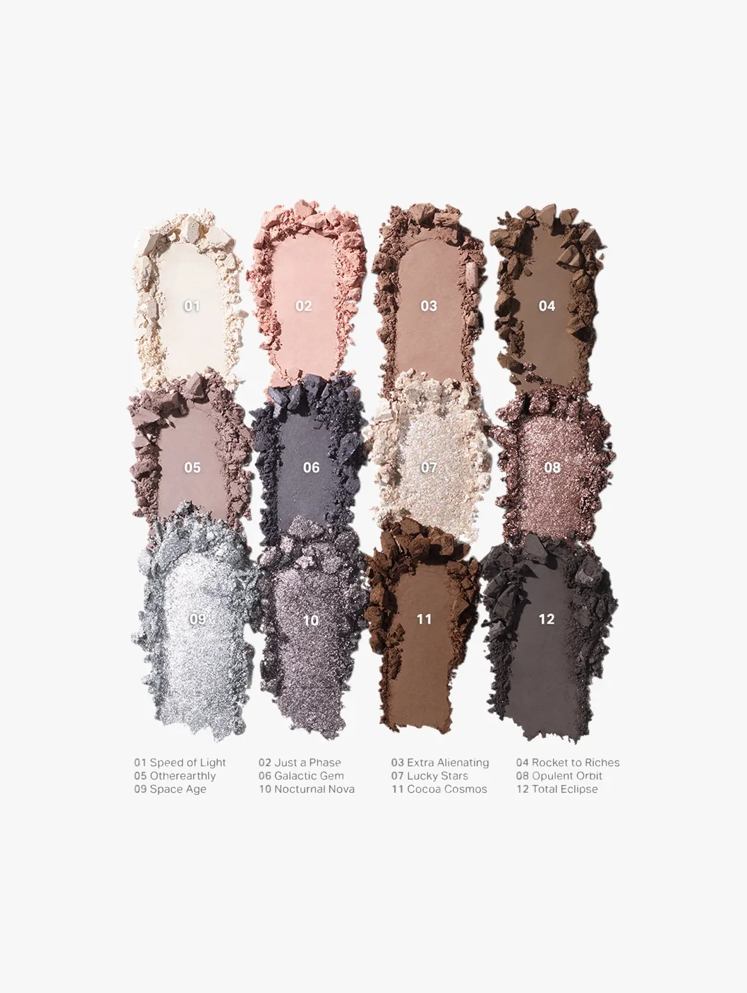 Swatch Morphe Moon Stone Eyeshadow Palette