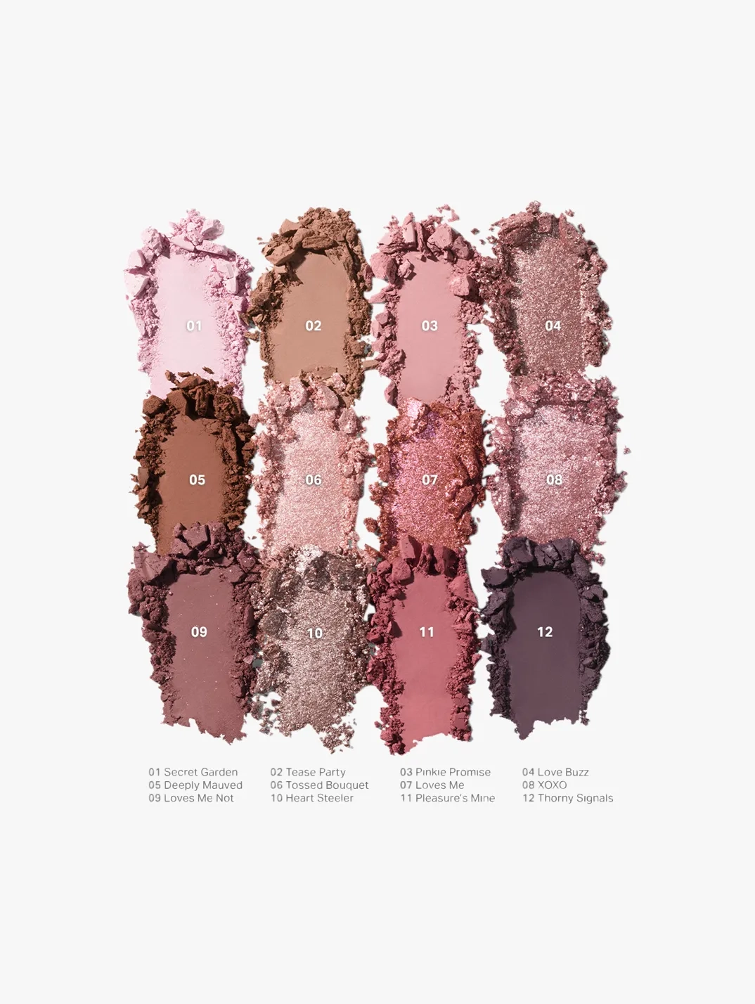 Swatch Morphe Rose Frequency Eyeshadow Palette