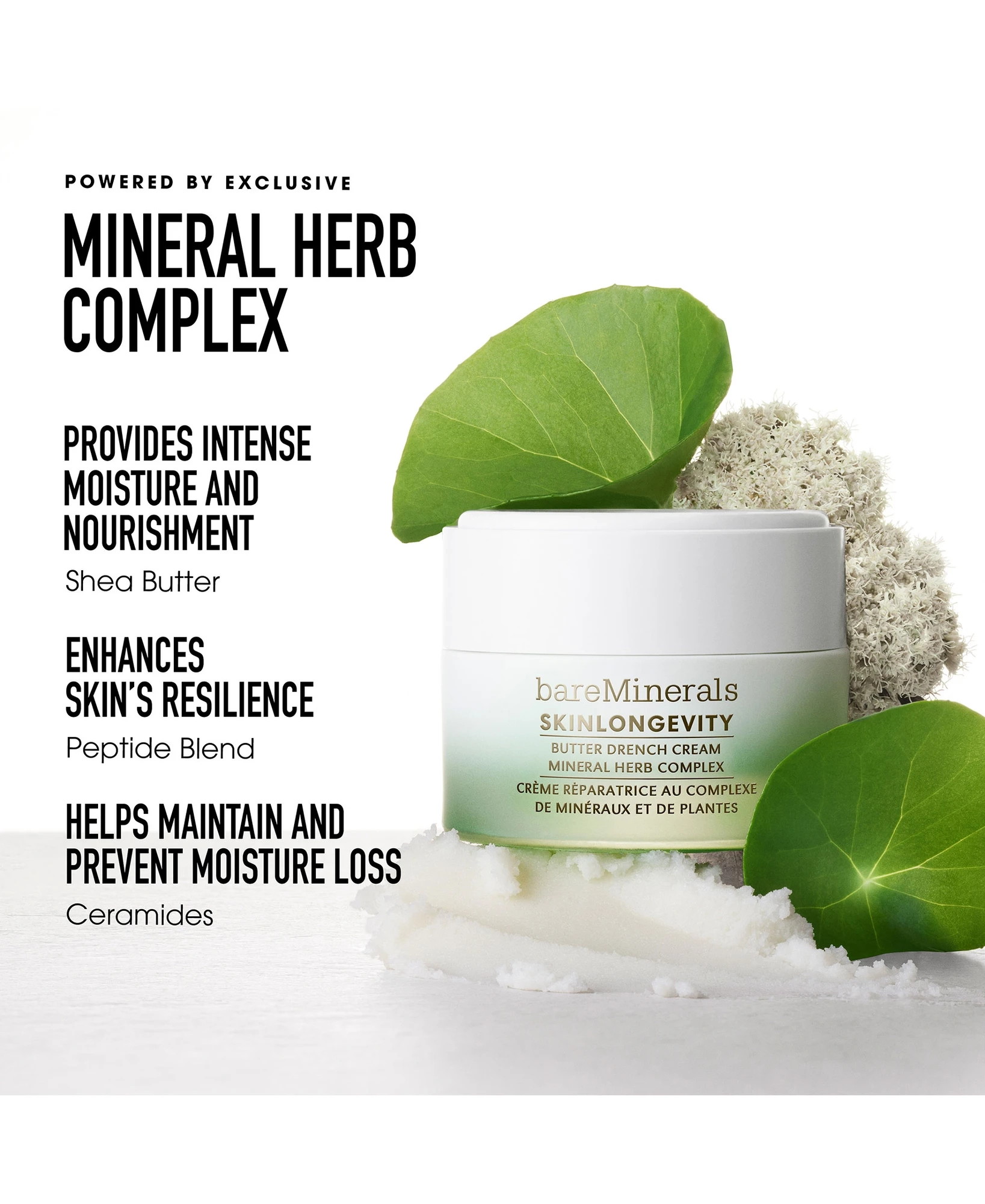 Alternative Image Bare Minerals Skinlongevity Butter Drench Cream Mineral Herb Complex