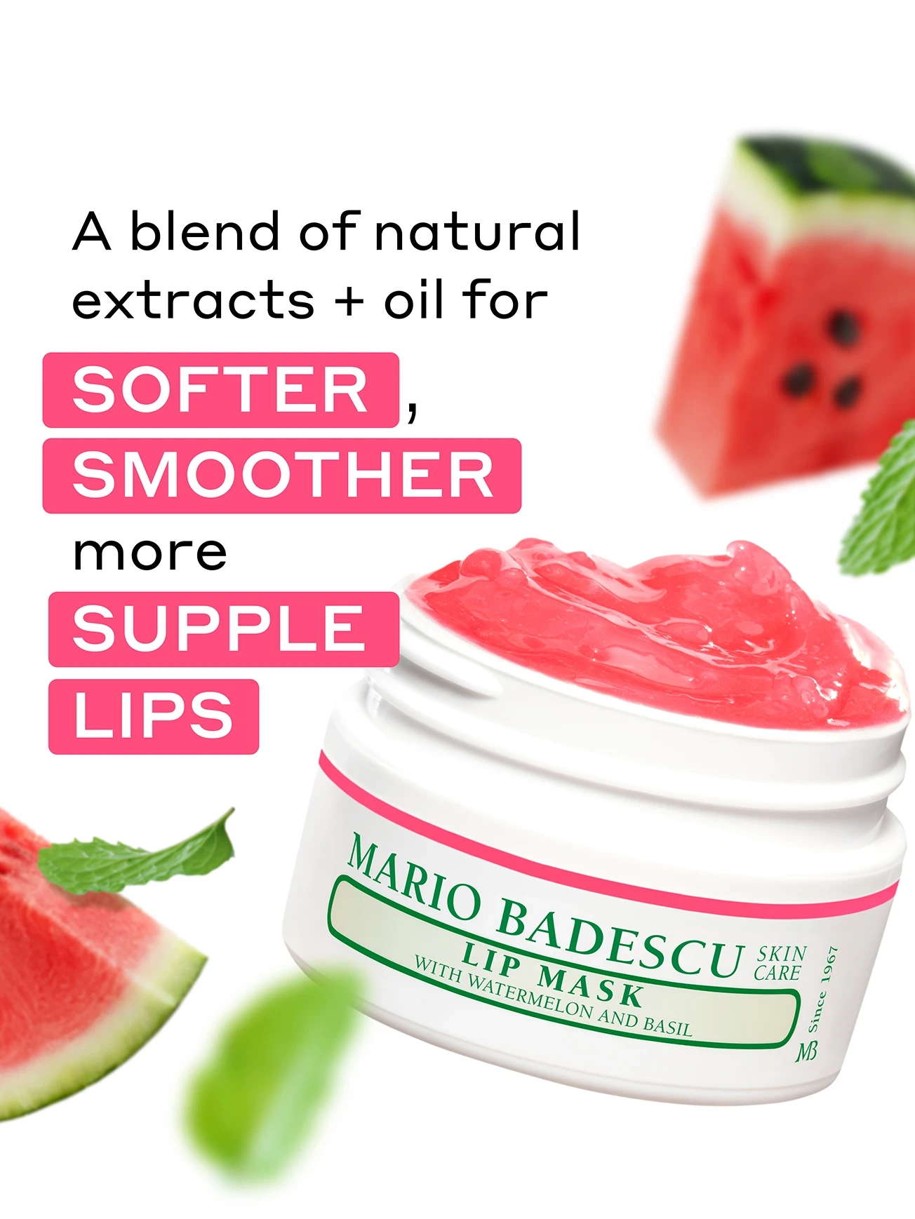 Alternative Image MARIOBADESCU Lip Maskwith Watermelonand Basil