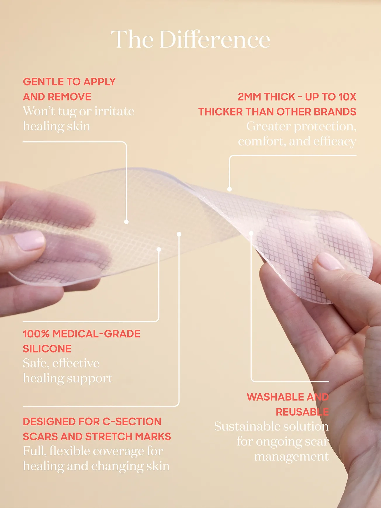 Alternative Image Bare Mum Silicone Gel Scar Strips
