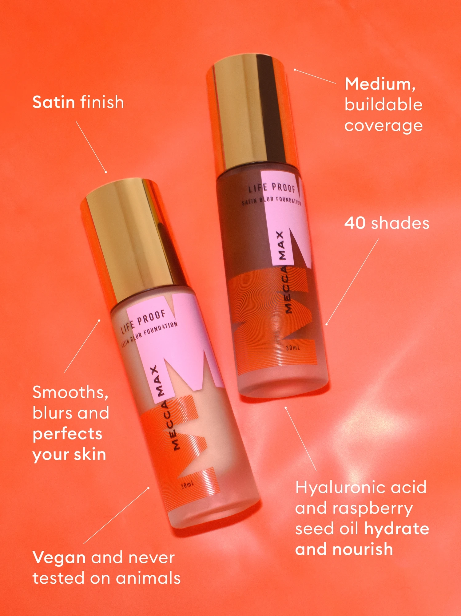 Alternative Image MECCAMAX Life Proof Satin Blur Foundation