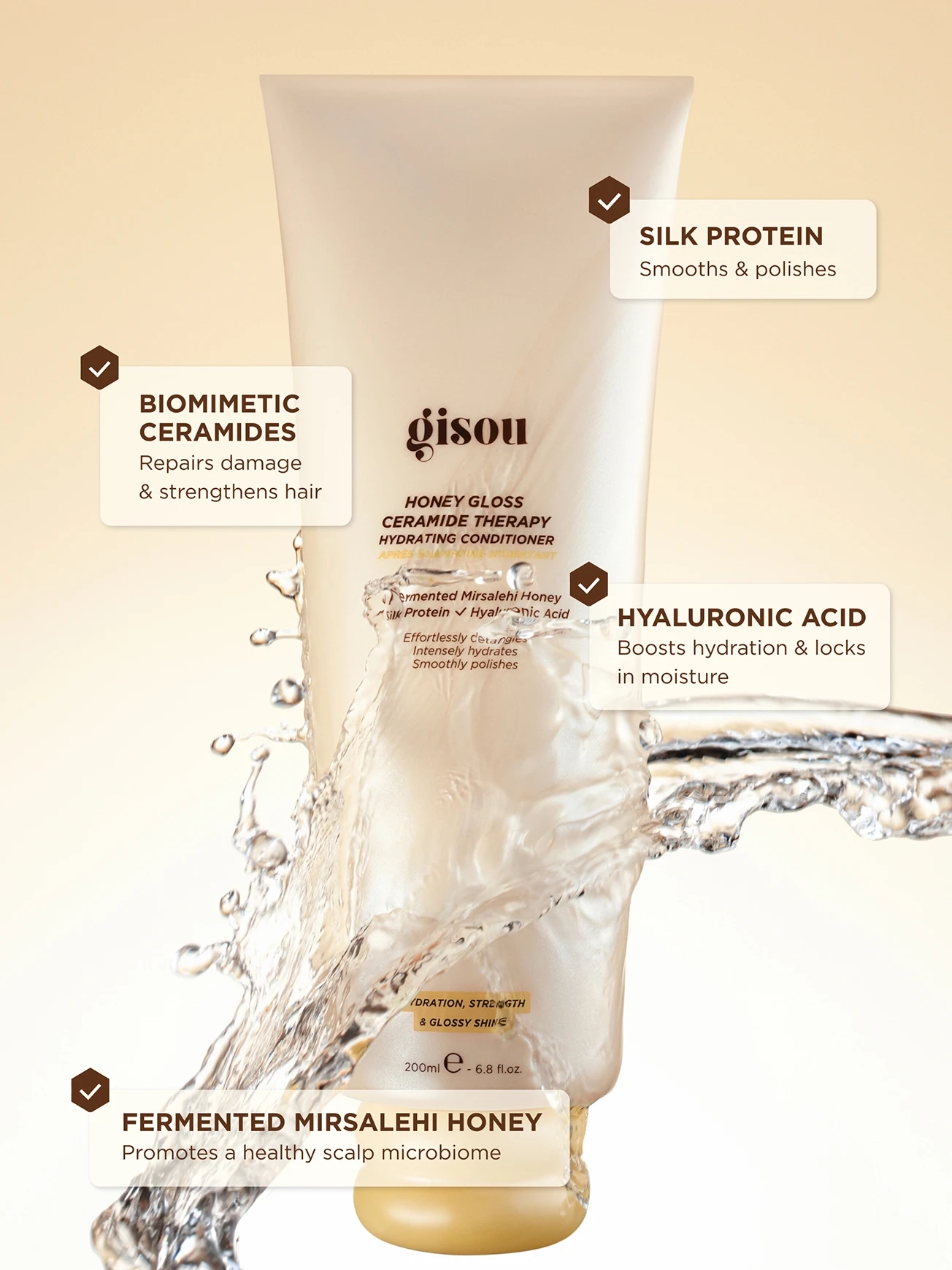 Alternative Image Gisou Honey Gloss Ceramide Therapy Conditioner