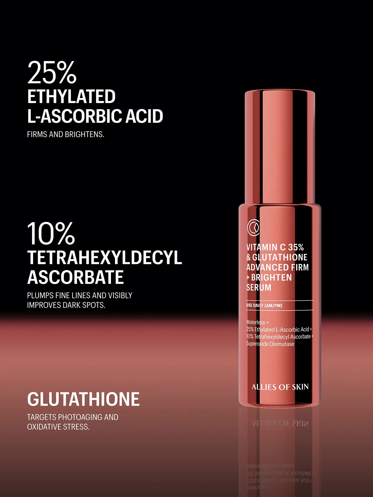 Allies of Skin Vitamin C 35% & Glutathione Advanced Firm & Brighten Serum |  MECCA